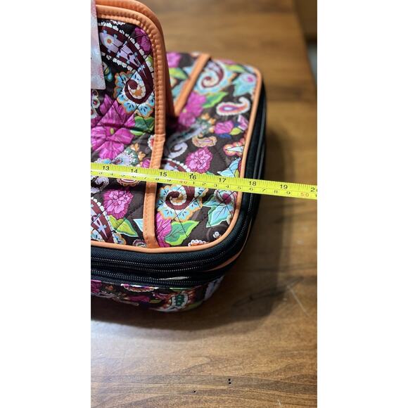 Rosen Blue QP801 Quilted Casserole Carrier Pink, Brown Paisley Thermal NWT NEW - Picture 7 of 11